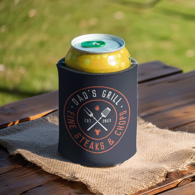 Rafraîchisseur Pour Canette Papa's Grill Année personnalisée Fondée (Créateur téléchargé)