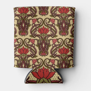 Rafraîchisseur Pour Canette Papier peint à fleurs Art Nouveau.