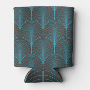 Rafraîchisseur Pour Canette Papier peint Art déco : motif noir et bleu