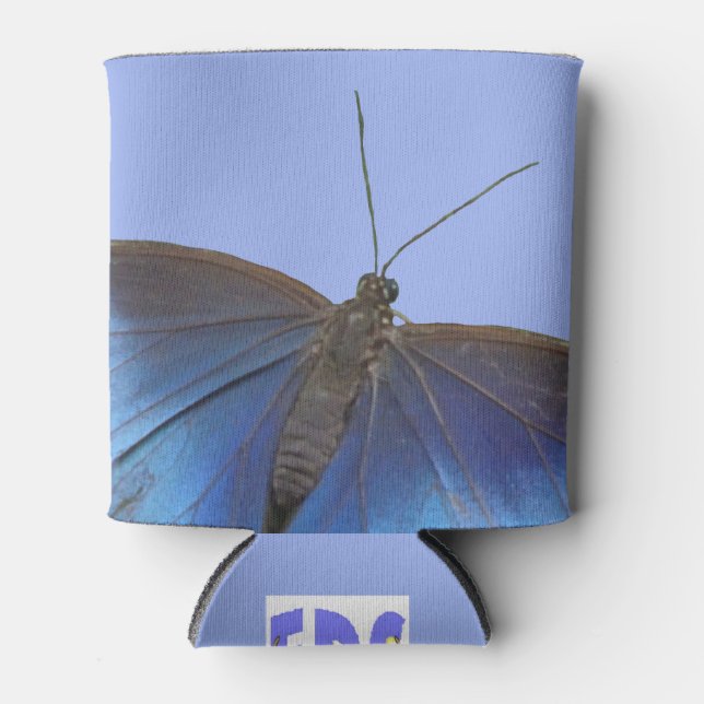 Rafraîchisseur Pour Canette Papillon bleu Morpho peut refroidir (Devant)