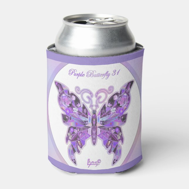 Rafraîchisseur Pour Canette Papillon pourpre 31 (Can devant)