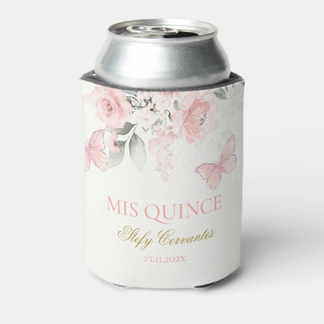 Rafraîchisseur Pour Canette Papillon rose Quinceañera (Can Dos)