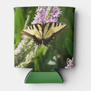 Rafraîchisseur Pour Canette Papillon Swallowtail sur Fleurs sauvages pourpres