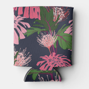 Rafraîchisseur Pour Canette Paradis tropical : Feuilles et fleurs exotiques