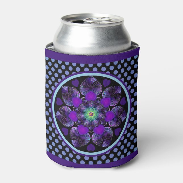Rafraîchisseur Pour Canette Parapluie violet & coeurs .7 (Can devant)