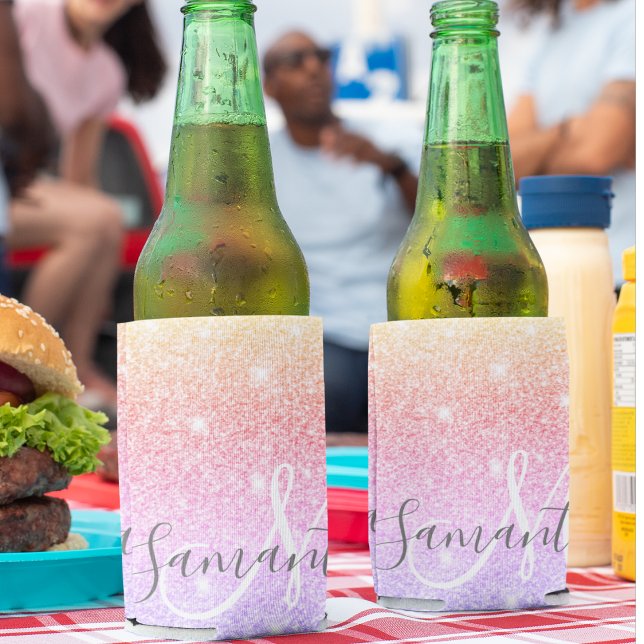 Rafraîchisseur Pour Canette Parties scintillant colorée moderne étincelle Nom  (Créateur téléchargé)