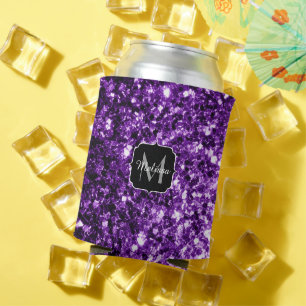 Rafraîchisseur Pour Canette Parties scintillant foncé violet faux brillant sci