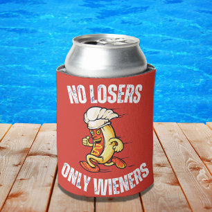 Rafraîchisseur Pour Canette Pas de perdants seulement les Wieners Funny Hotdog