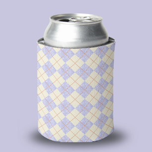Rafraîchisseur Pour Canette Pastel Purple Sur Diamants Jaunes Motif Jacquard