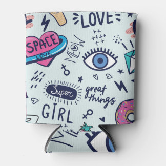 Rafraîchisseur Pour Canette Patch de mode : Stickers Pop Art.