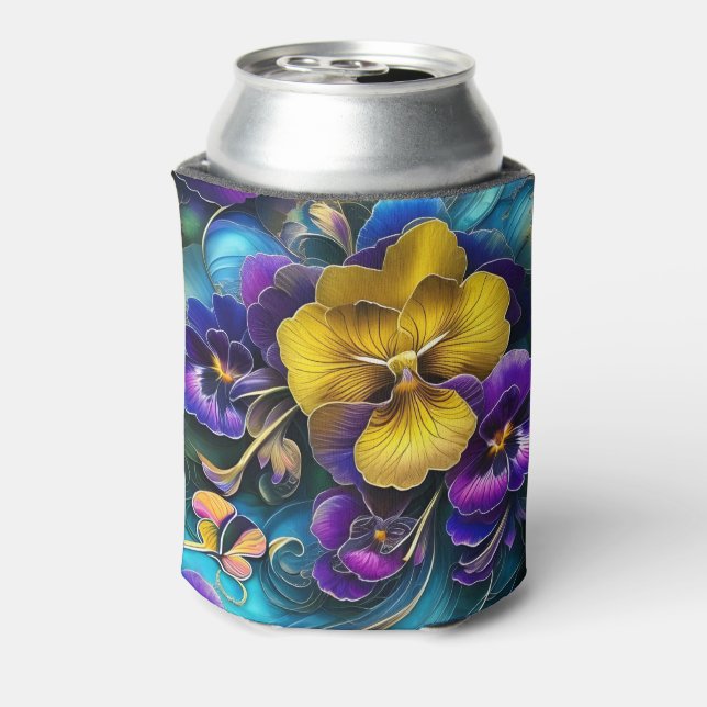 Rafraîchisseur Pour Canette Patch de Pansy Gold et Purple (Can Dos)