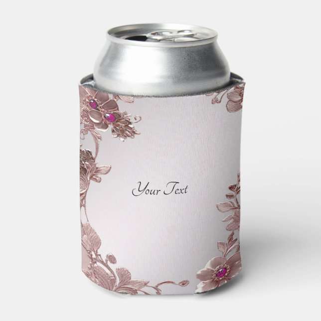 Rafraîchisseur Pour Canette Pâte Florale rose (Can devant)