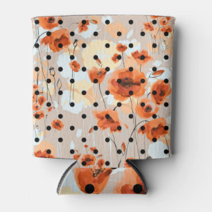 Rafraîchisseur Pour Canette Pavot de champ : motif floral abstrait.