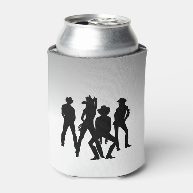 Rafraîchisseur Pour Canette Pays Western Fun Noir et Blanc (Can devant)