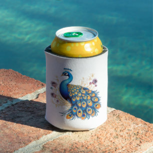 Rafraîchisseur Pour Canette Peacock Avec Fleurs Violettes