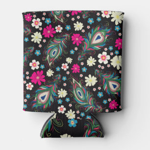Rafraîchisseur Pour Canette Peacock Plumes Broderie Motif sans fil