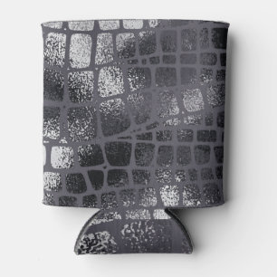 Rafraîchisseur Pour Canette Peau de serpent noir métallique : Texture élégante