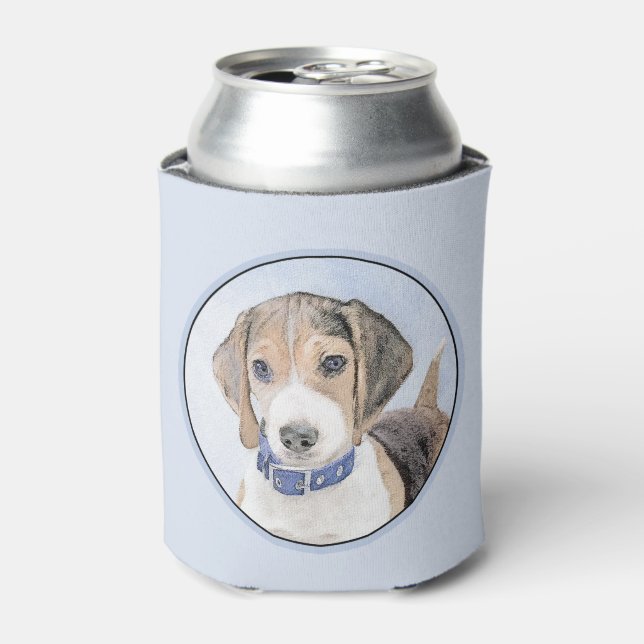 Rafraîchisseur Pour Canette Peinture beagle - Cute Original Chien Art (Can devant)