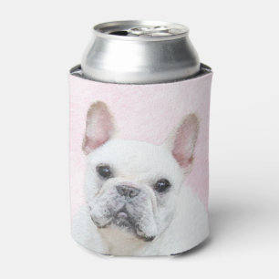 Rafraîchisseur Pour Canette Peinture française de Bulldog (Crème/Blanc)