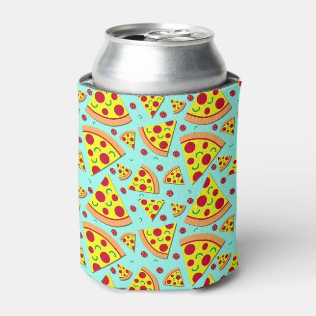 Rafraîchisseur Pour Canette Pepperoni Pizza Slices Emoji Alimentation Modérée (Can devant)