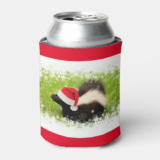 Rafraîchisseur Pour Canette Père Noël Skunk Festive Noël (Can devant)
