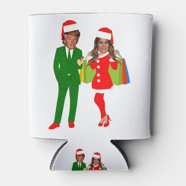 Rafraîchisseur Pour Canette père Noël trump melania (Devant)