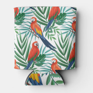 Rafraîchisseur Pour Canette Perroquets tropicaux : Palmier luxuriant sans tran