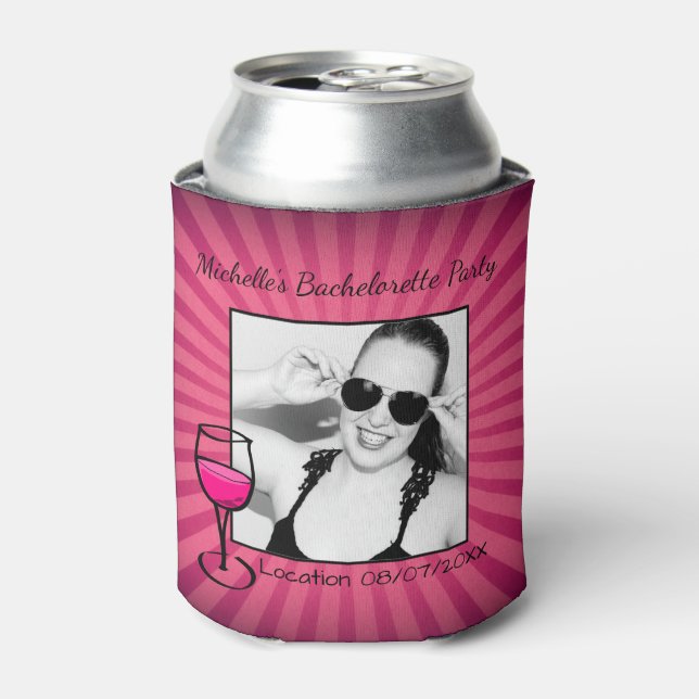 Rafraîchisseur Pour Canette Personalised Bachelorette Custom Photo Frame (Can devant)