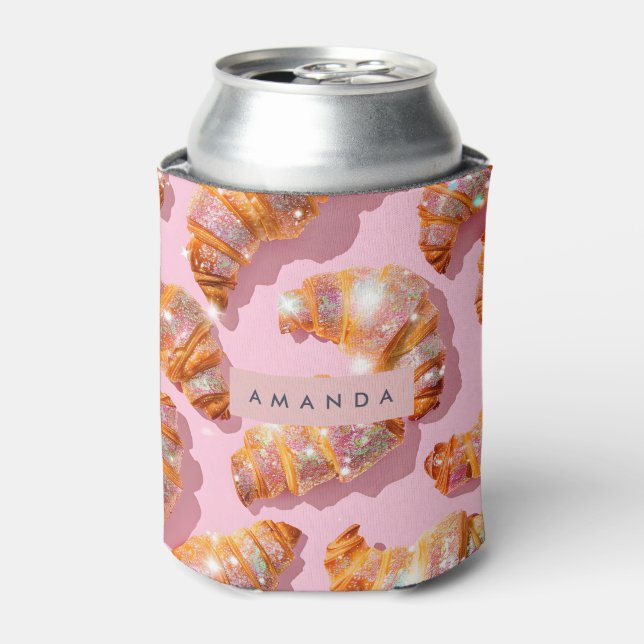 Rafraîchisseur Pour Canette Personalized Sparkle Croissant Style (Can devant)