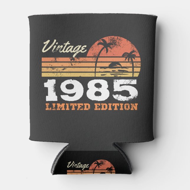 Rafraîchisseur Pour Canette Personalized Vintage Birthday  (Devant)