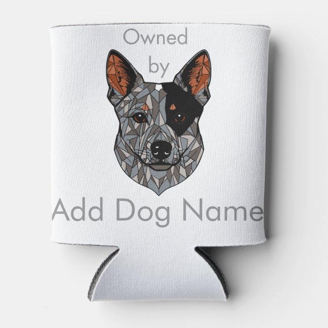 Rafraîchisseur Pour Canette Personnalisable appartenant à (Blue Heeler) (Devant)