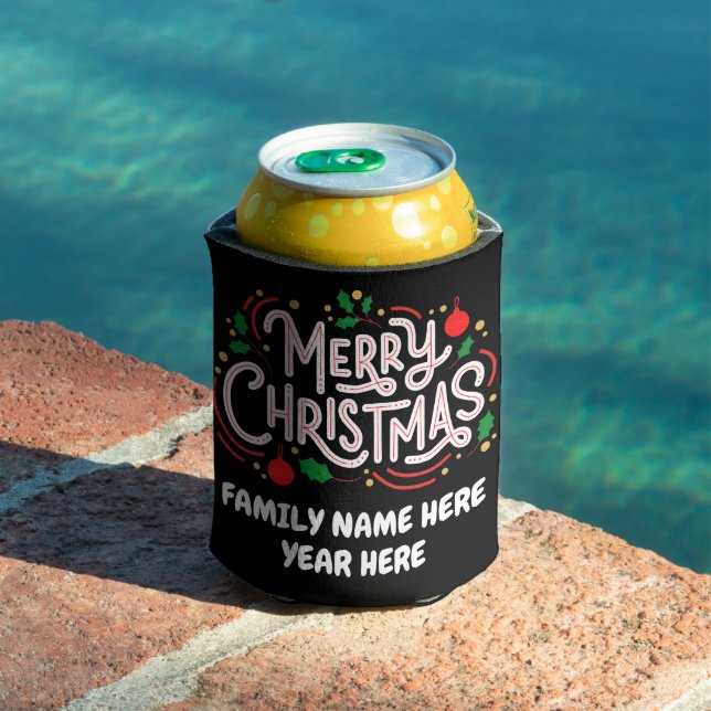 Rafraîchisseur Pour Canette Personnalisable Joyeux Noël peut refroidir (Piscine in situ)