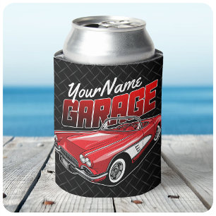 Rafraîchisseur Pour Canette Personnalisé 1961 C1 Red Classic Sports Voiture Ga