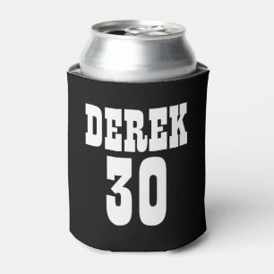 Rafraîchisseur Pour Canette Personnalisé 30e anniversaire Noir Blanc Can Coole
