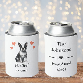 Rafraîchisseur Pour Canette Personnalisé Boston Terrier Mariage animal de comp