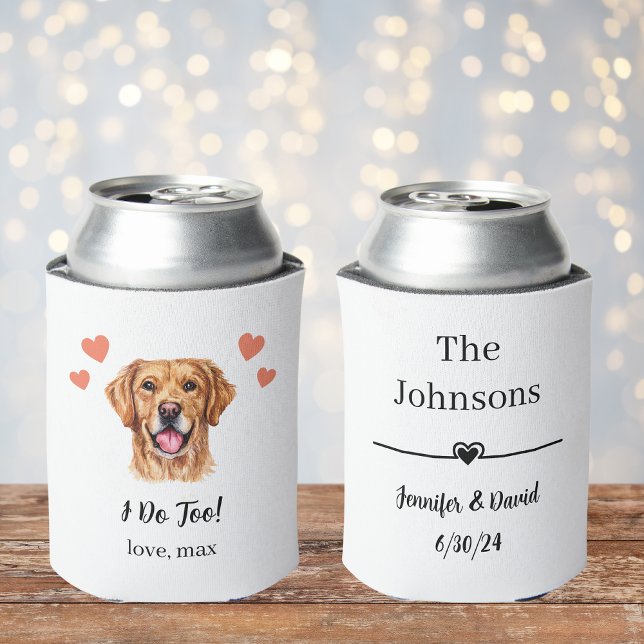 Rafraîchisseur Pour Canette Personnalisé Golden Retriever Pet Mariage Can Cool (Créateur téléchargé)