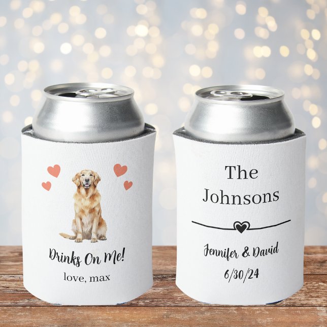 Rafraîchisseur Pour Canette Personnalisé Golden Retriever Pet Mariage Can Cool (Créateur téléchargé)