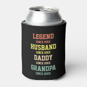 Rafraîchisseur Pour Canette Personnalisé Retro Legend Mari Daddy Grand-père