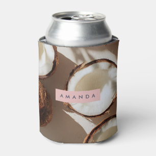Rafraîchisseur Pour Canette Personnalisé Tropical Coconut Aesthétique dans cha