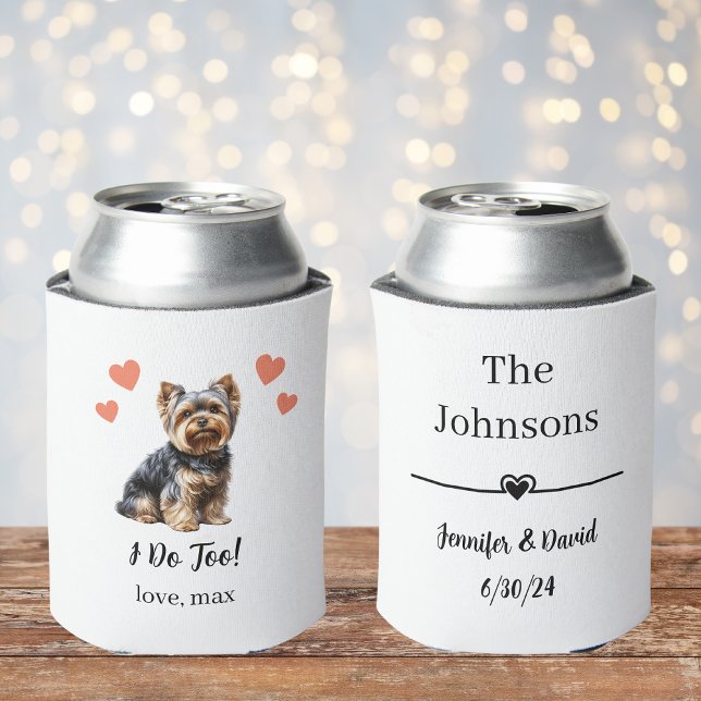 Rafraîchisseur Pour Canette Personnalisé Yorkie Mariage pour animaux de compag (Créateur téléchargé)