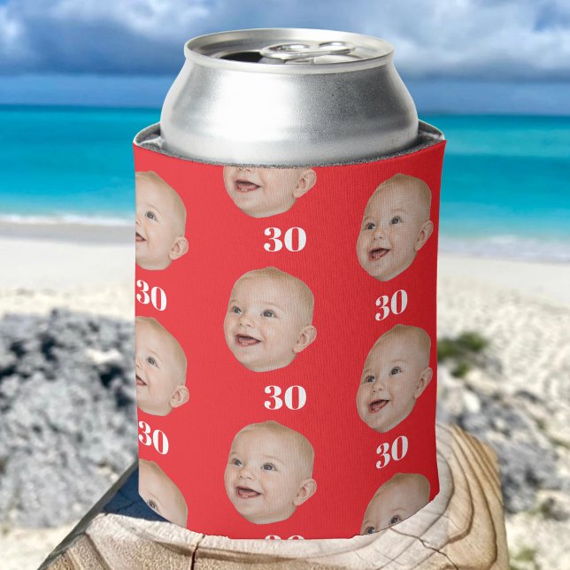 Rafraîchisseur Pour Canette Personnaliser Face 20th 30th 40th 50th Birthday Cr (Créateur téléchargé)