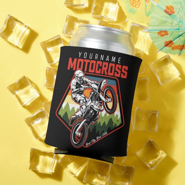 Rafraîchisseur Pour Canette Personnalized Motocross (Été in situ)