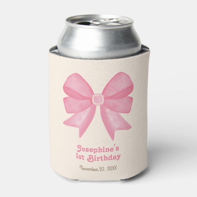 Rafraîchisseur Pour Canette Petite fille à la poitrine rose minimale Anniversa (Can devant)