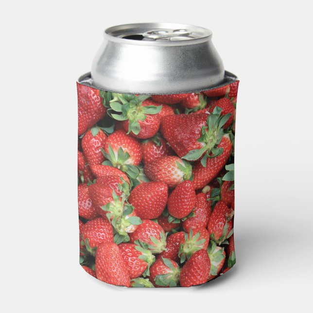 Rafraîchisseur Pour Canette Photo Red Juicy Strawberries (Can devant)