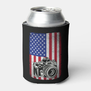 Rafraîchisseur Pour Canette Photographe Photographe Drapeau américain Lover