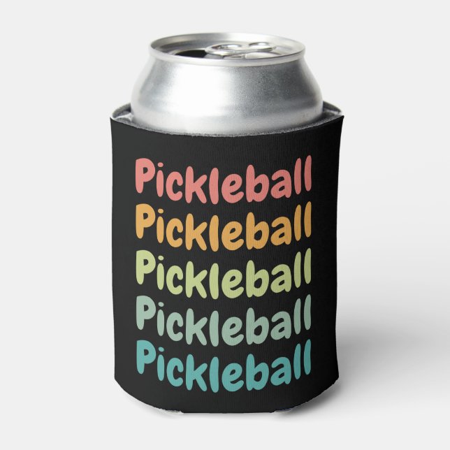 Rafraîchisseur Pour Canette Pickleball Retro Pickleball Player (Can devant)
