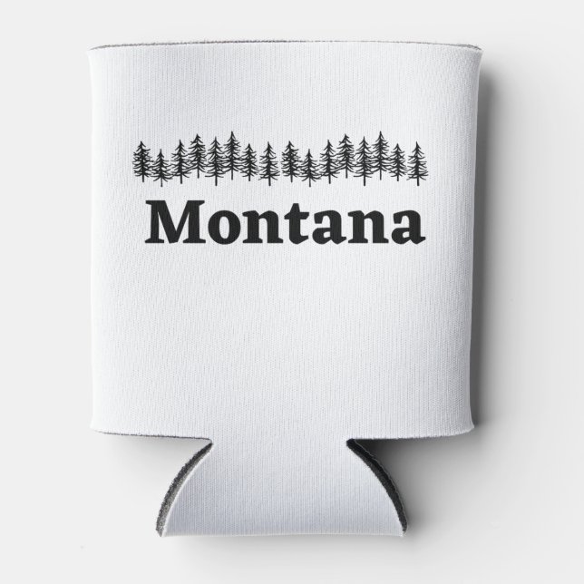 Rafraîchisseur Pour Canette Pine Trees Montana. extérieurs, sportifs (Devant)