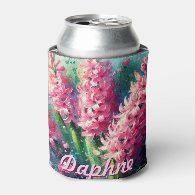 Rafraîchisseur Pour Canette Pink Hyacinths Hyacinth Floral Personalized (Can devant)
