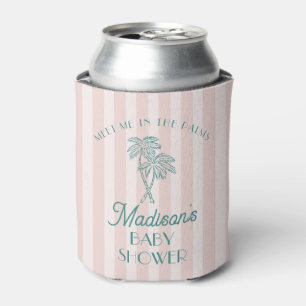 Rafraîchisseur Pour Canette Pink Palm Spring Pastel Beach Baby shower