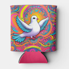 Rafraîchisseur Pour Canette Pink Psychedelic Peace Dove peut refroidir
